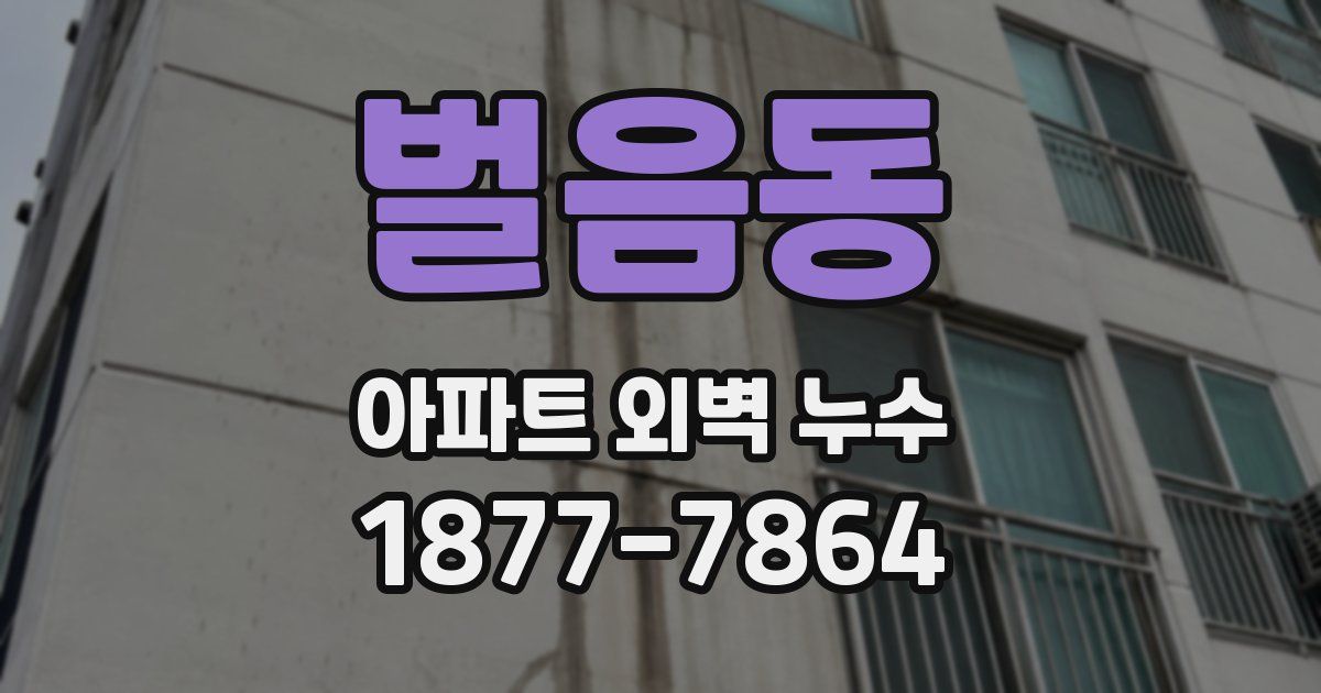 벌음동 아파트 외벽 누수