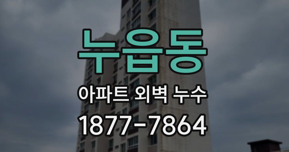 누읍동 아파트 외벽 누수