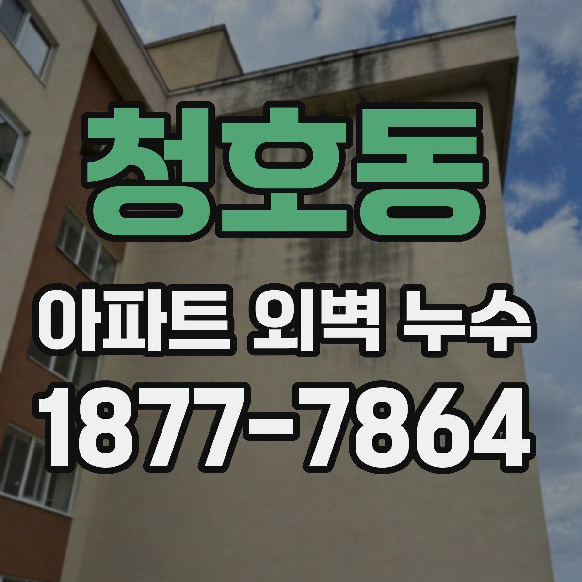 청호동 아파트 외벽 누수