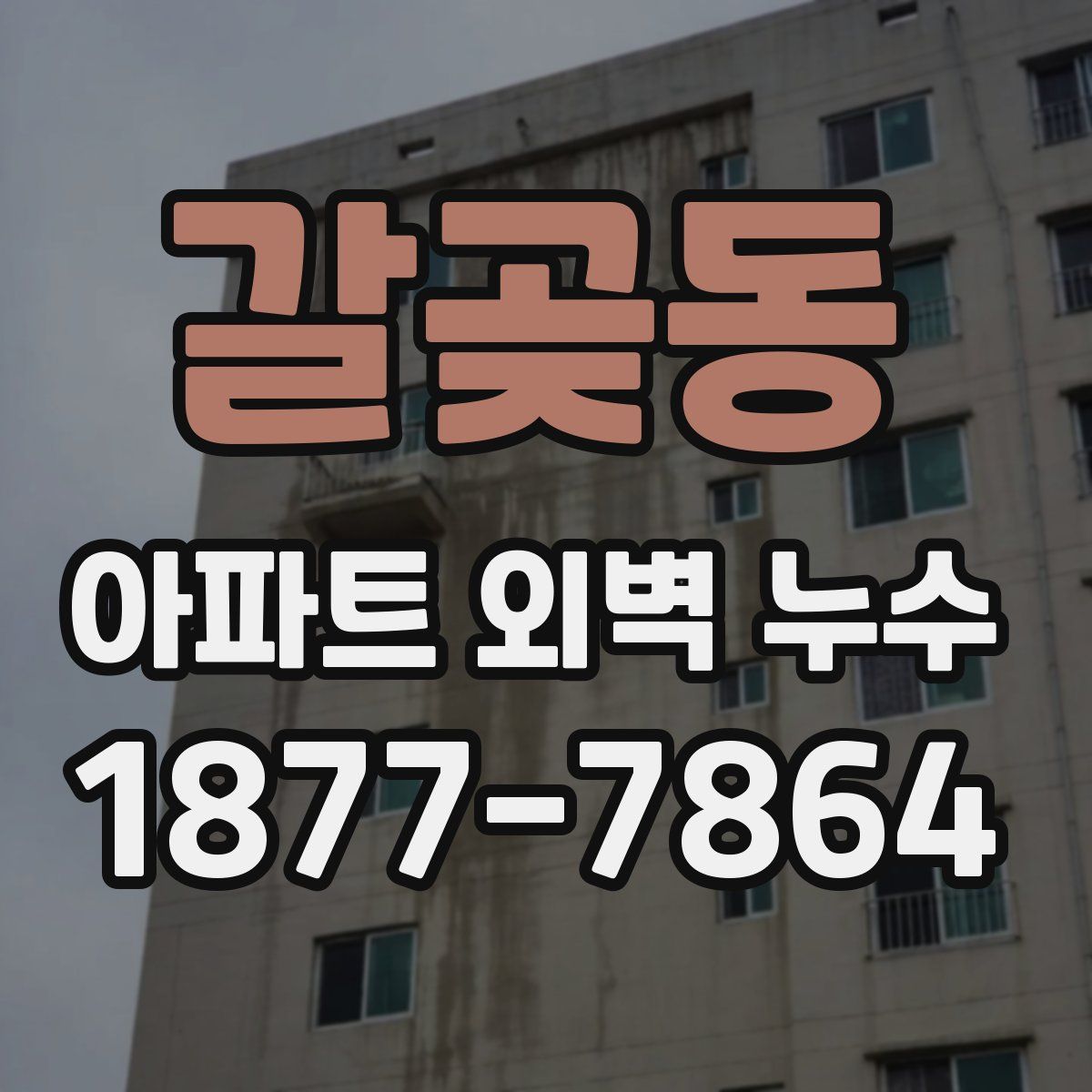 갈곶동 아파트 외벽 누수
