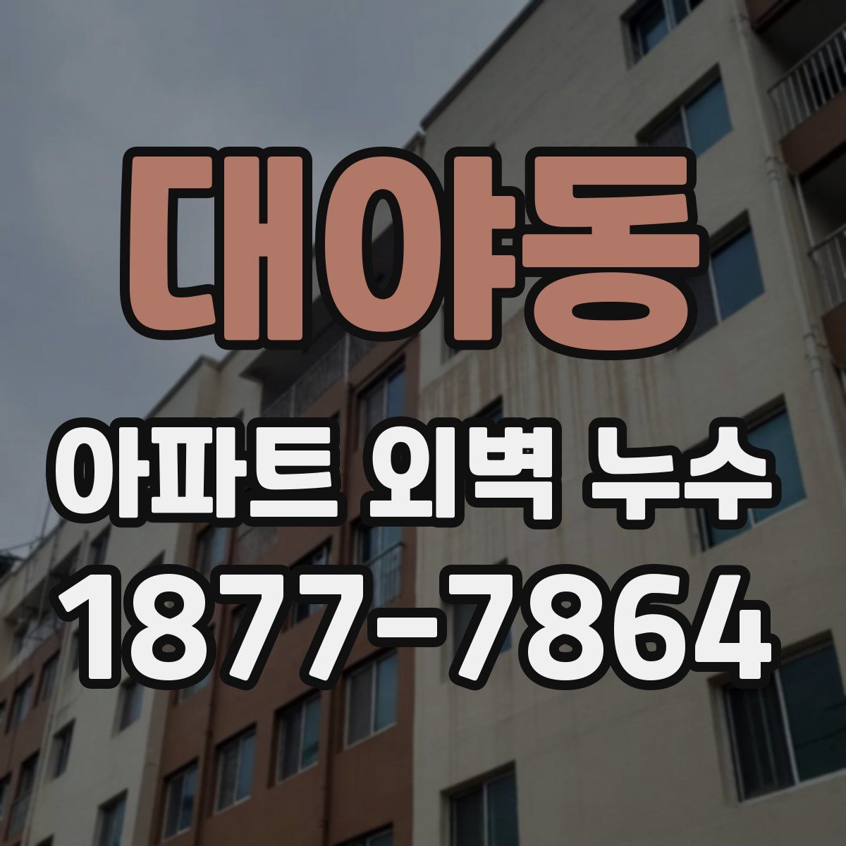 대야동 아파트 외벽 누수