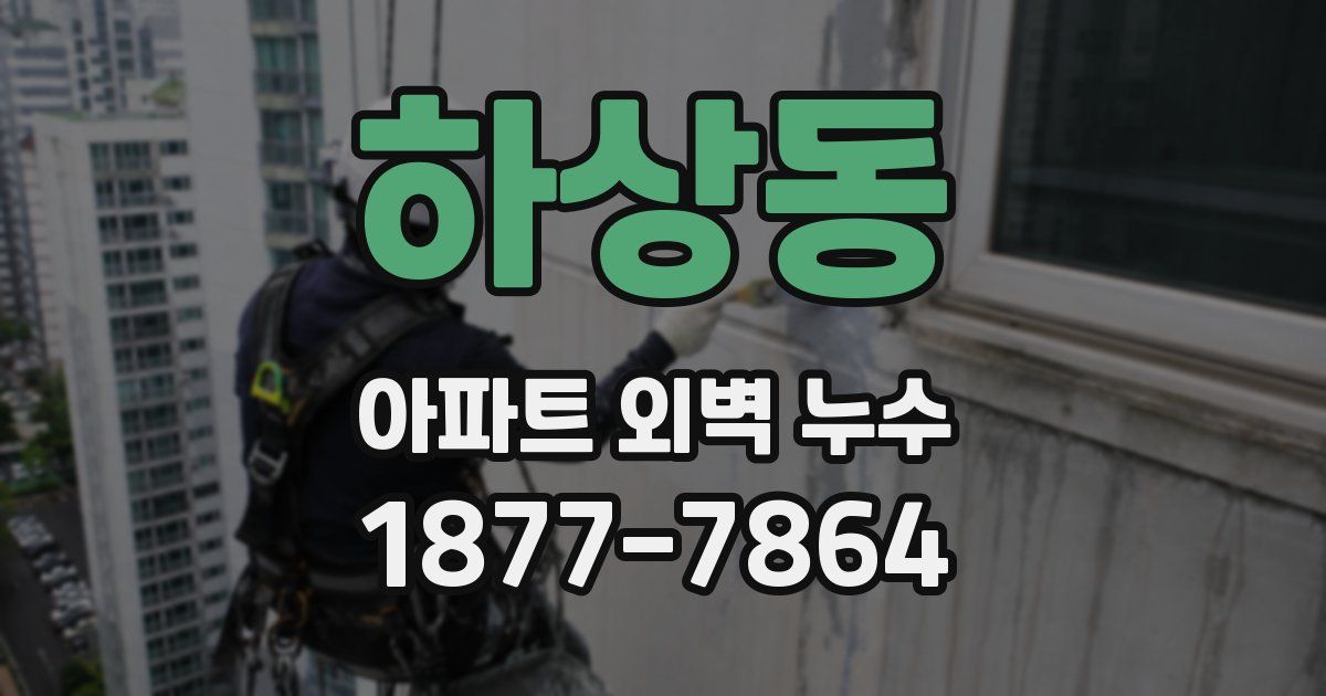 하상동 아파트 외벽 누수