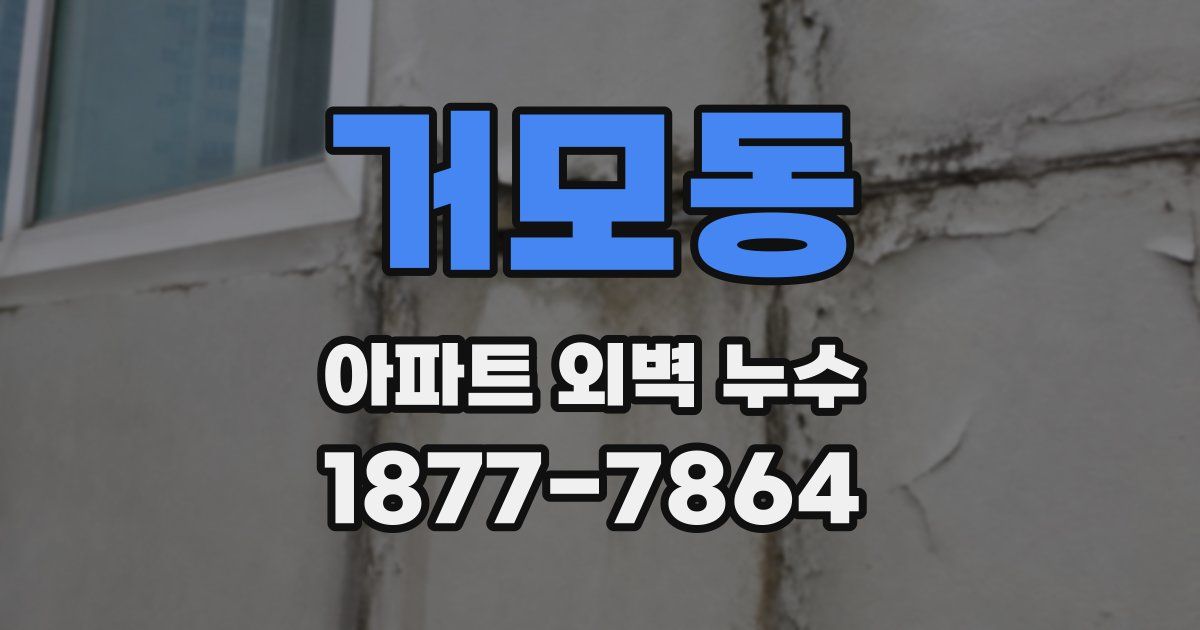 거모동 아파트 외벽 누수