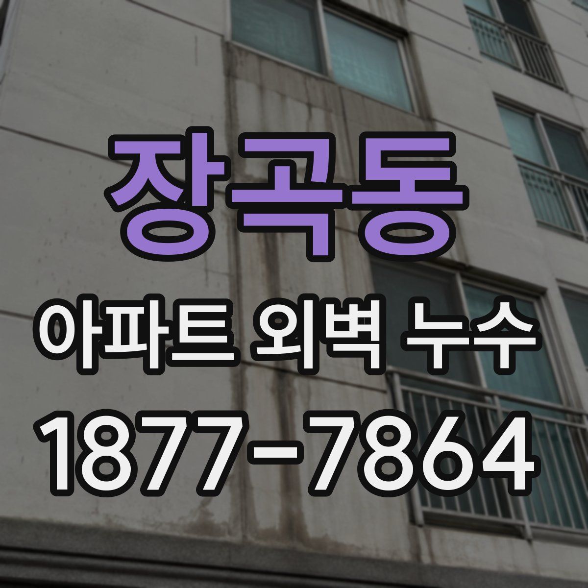 장곡동 아파트 외벽 누수