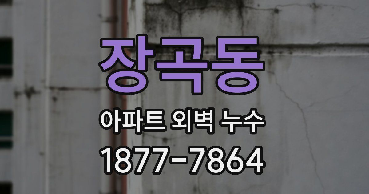 장곡동 아파트 외벽 누수