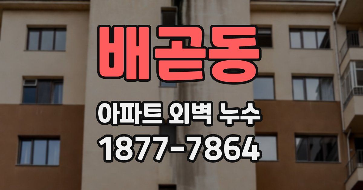 배곧동 아파트 외벽 누수