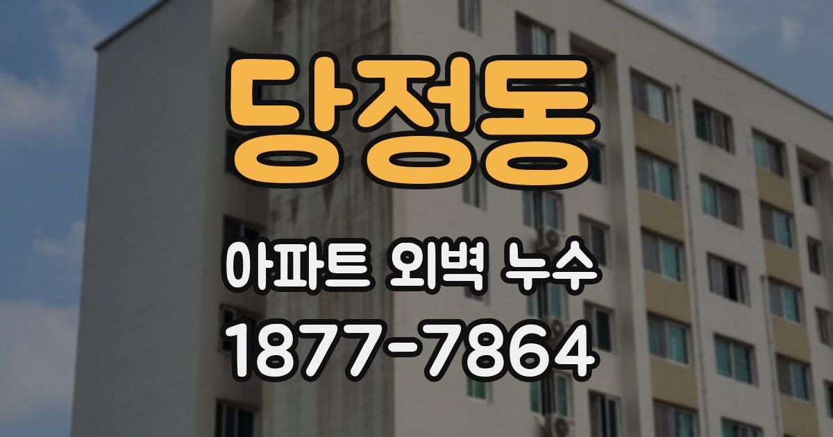 당정동 아파트 외벽 누수