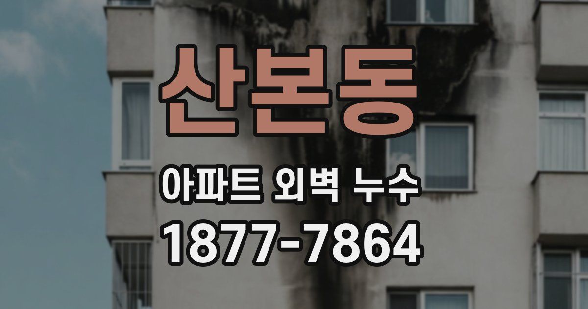 산본동 아파트 외벽 누수