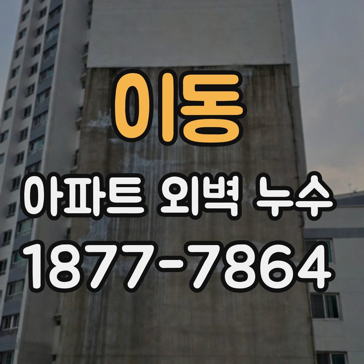 이동 아파트 외벽 누수