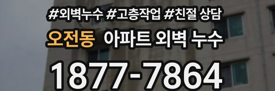 오전동 아파트 외벽 누수