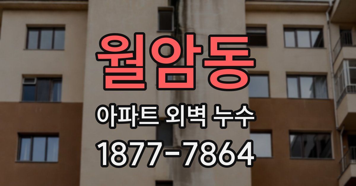 월암동 아파트 외벽 누수