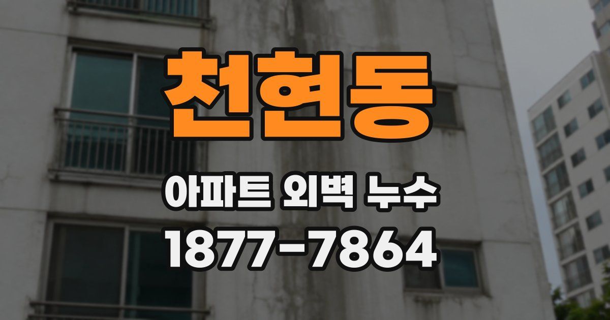 천현동 아파트 외벽 누수