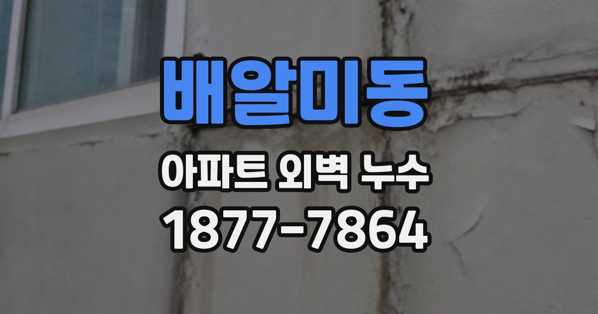 배알미동 아파트 외벽 누수