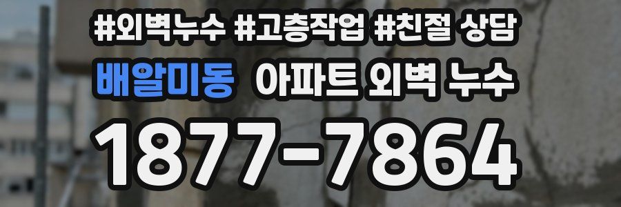 배알미동 아파트 외벽 누수