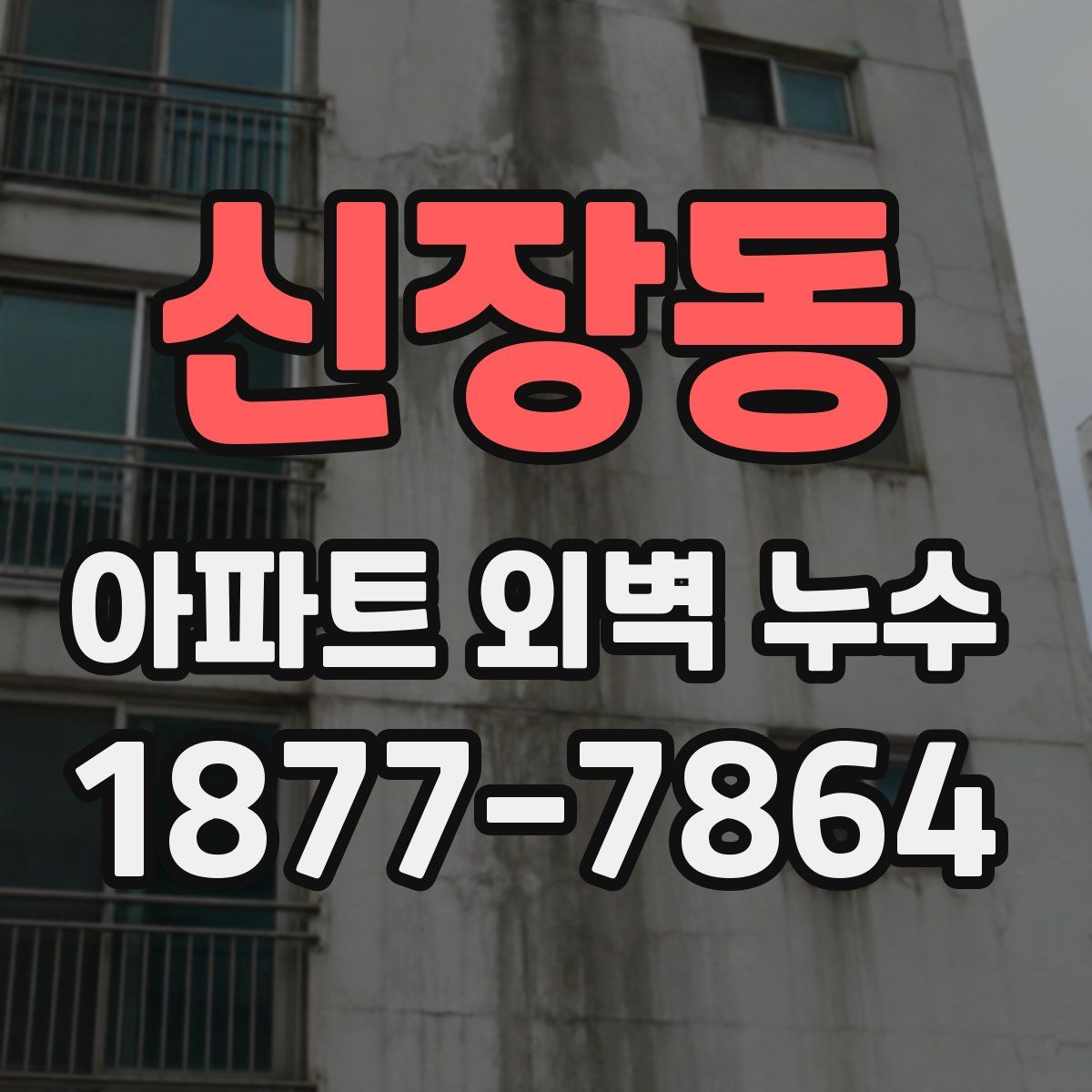 신장동 아파트 외벽 누수