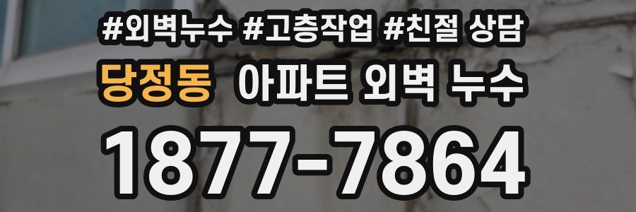 당정동 아파트 외벽 누수