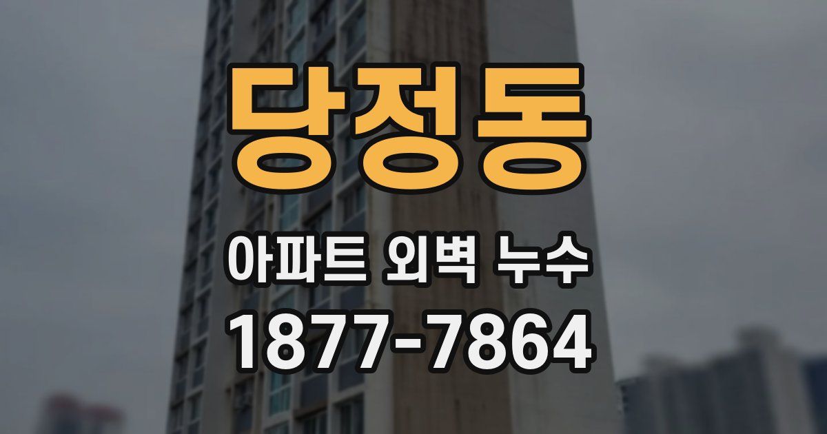당정동 아파트 외벽 누수