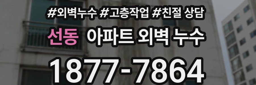 선동 아파트 외벽 누수