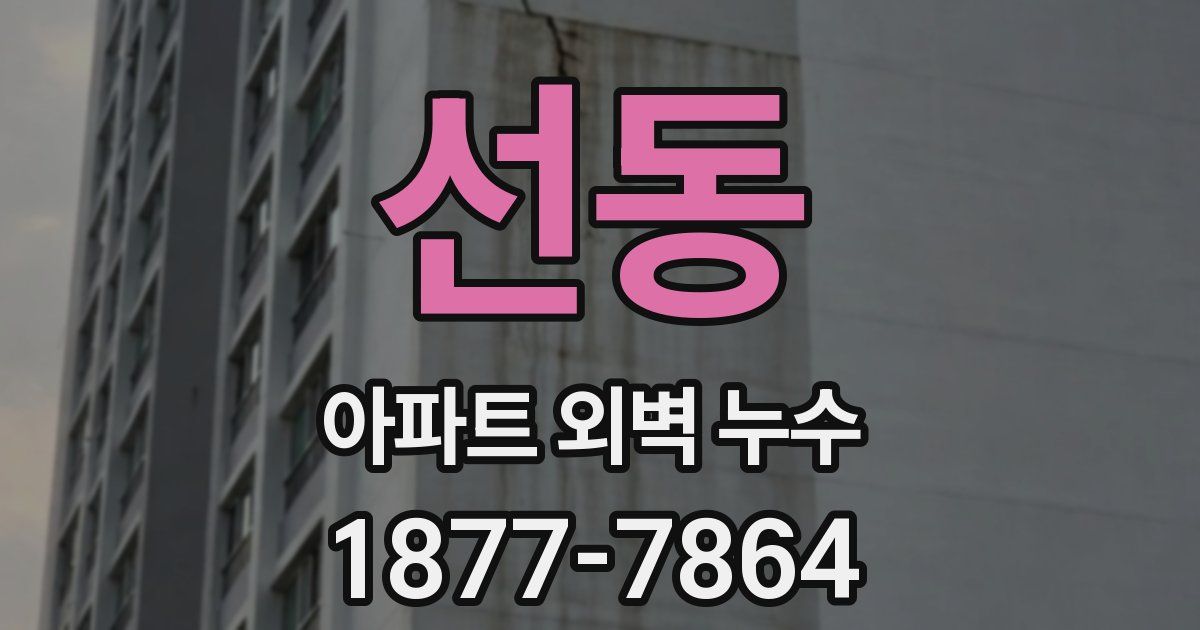 선동 아파트 외벽 누수