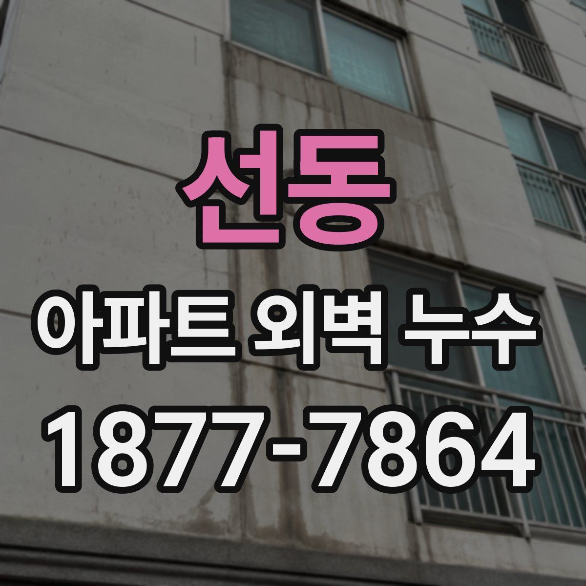 선동 아파트 외벽 누수