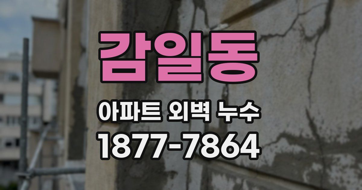 감일동 아파트 외벽 누수