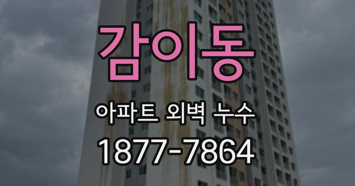 감이동 아파트 외벽 누수