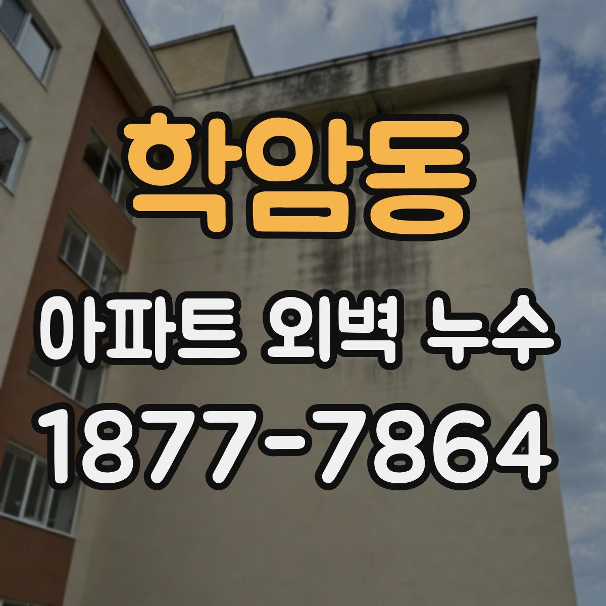 학암동 아파트 외벽 누수