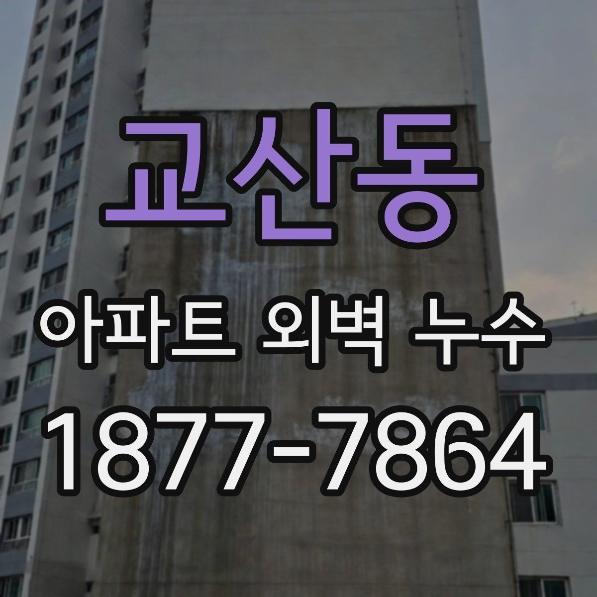 교산동 아파트 외벽 누수 보수 후 재발을 줄이는 방법