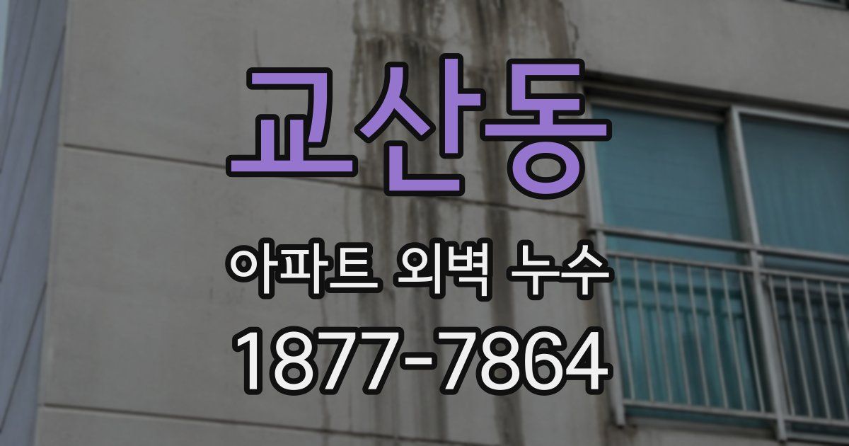 교산동 아파트 외벽 누수