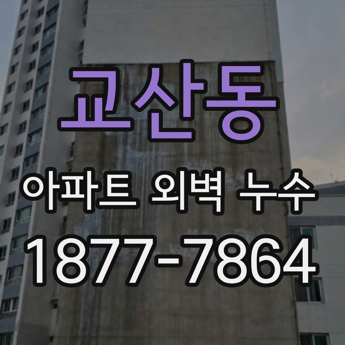 교산동 아파트 외벽 누수