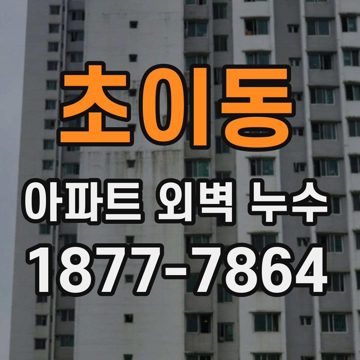 초이동 아파트 외벽 누수