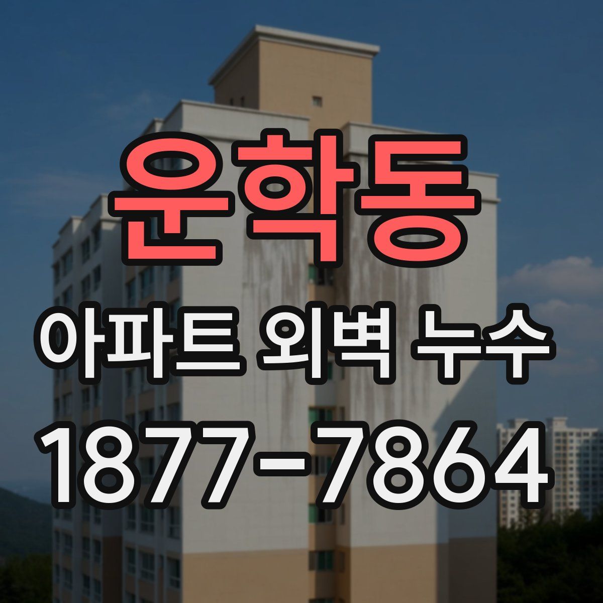 운학동 아파트 외벽 누수