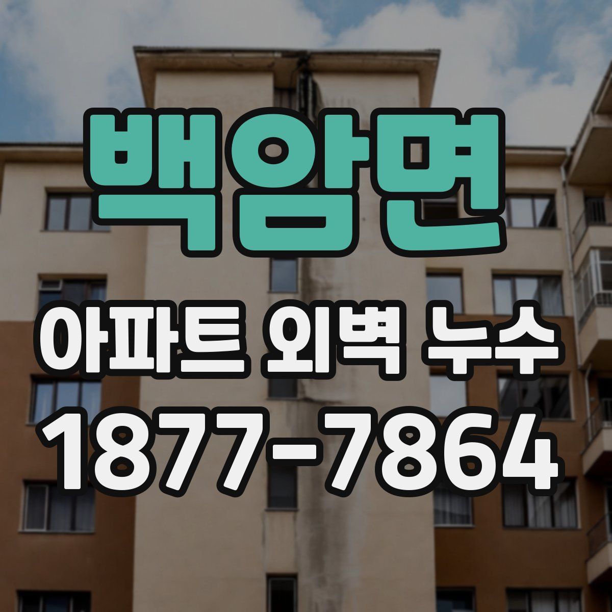백암면 아파트 외벽 누수