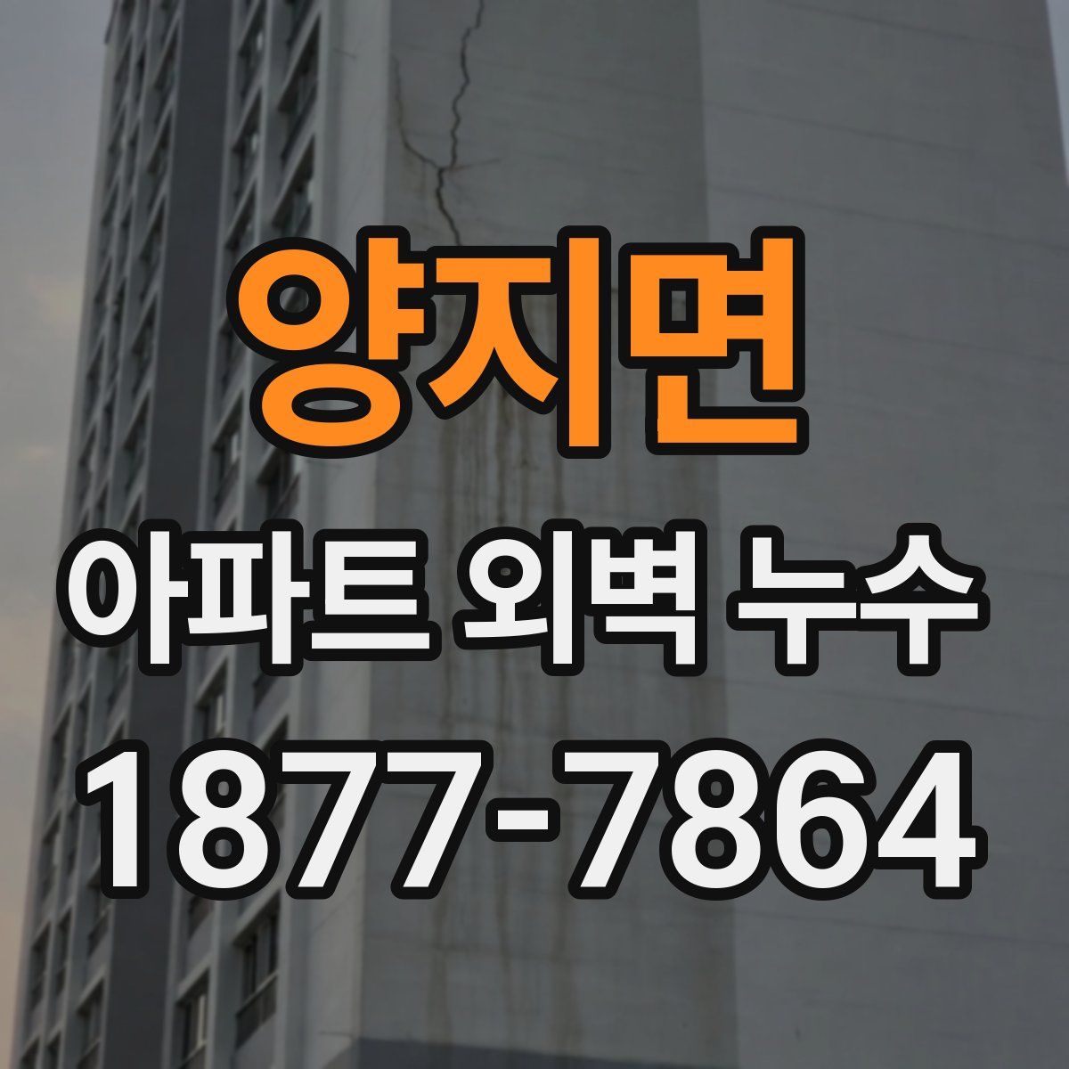 양지면 아파트 외벽 누수
