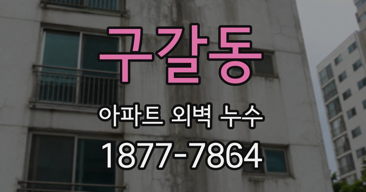 구갈동 아파트 외벽 누수