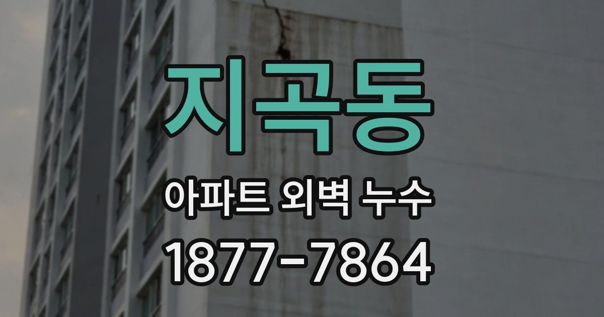 지곡동 아파트 외벽 누수