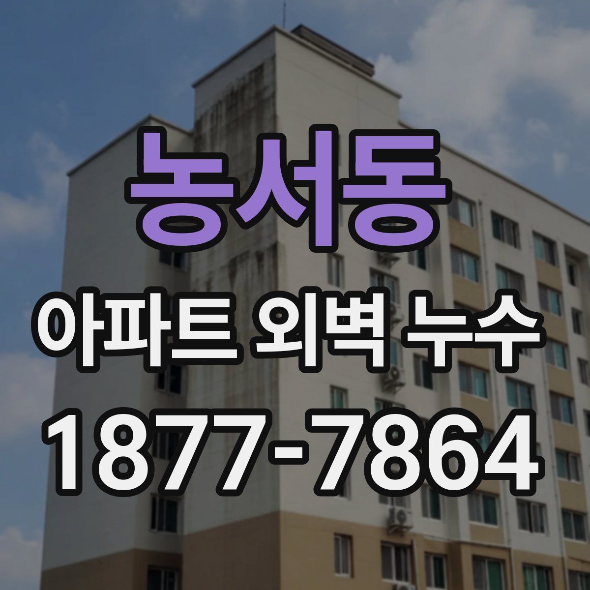 농서동 아파트 외벽 누수