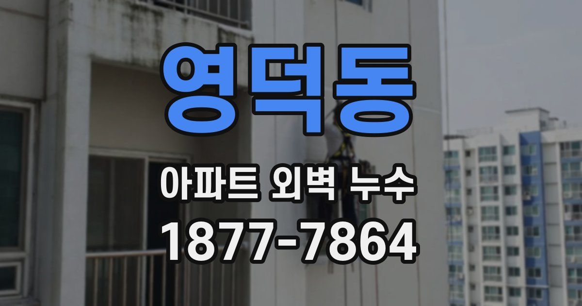 영덕동 아파트 외벽 누수