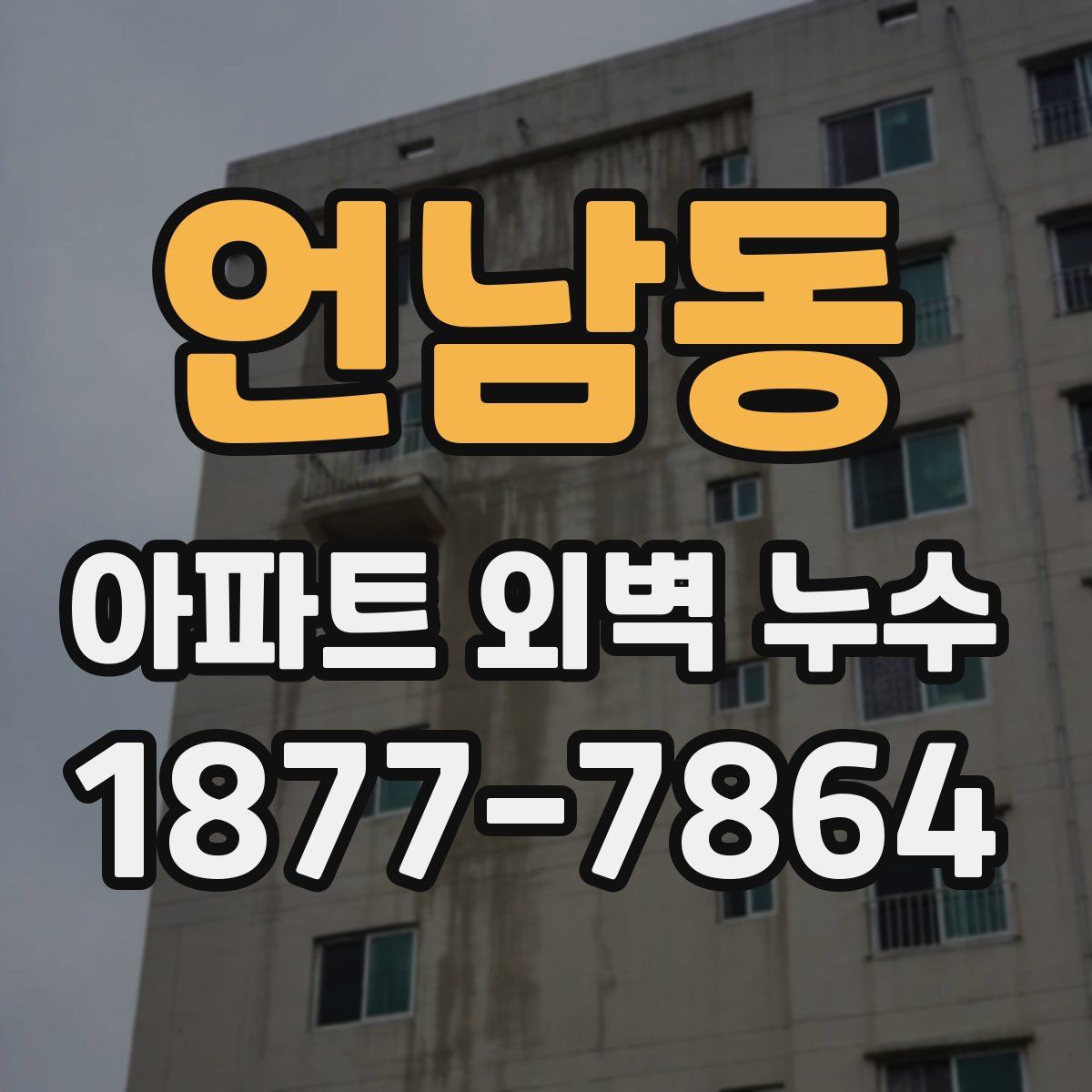 언남동 아파트 외벽 누수