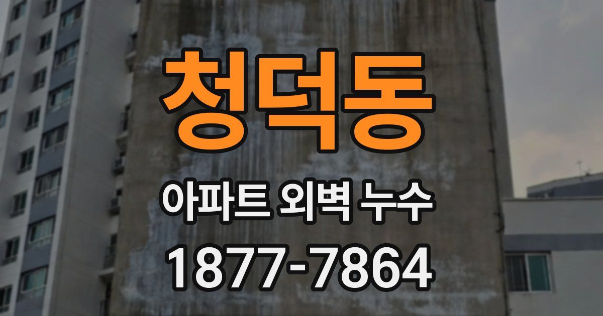 청덕동 아파트 외벽 누수