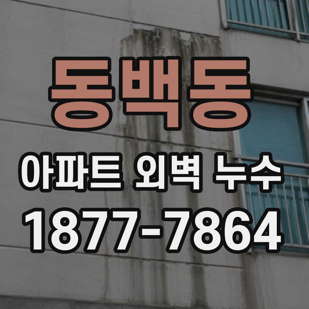 동백동 아파트 외벽 누수
