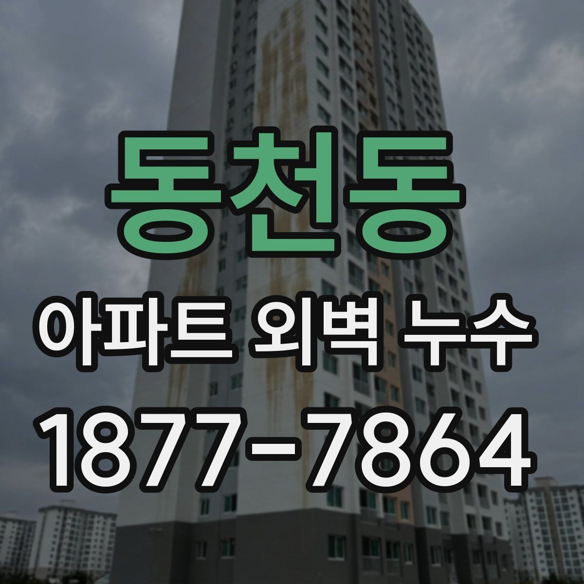 동천동 아파트 외벽 누수 보수 업체 선택 기준