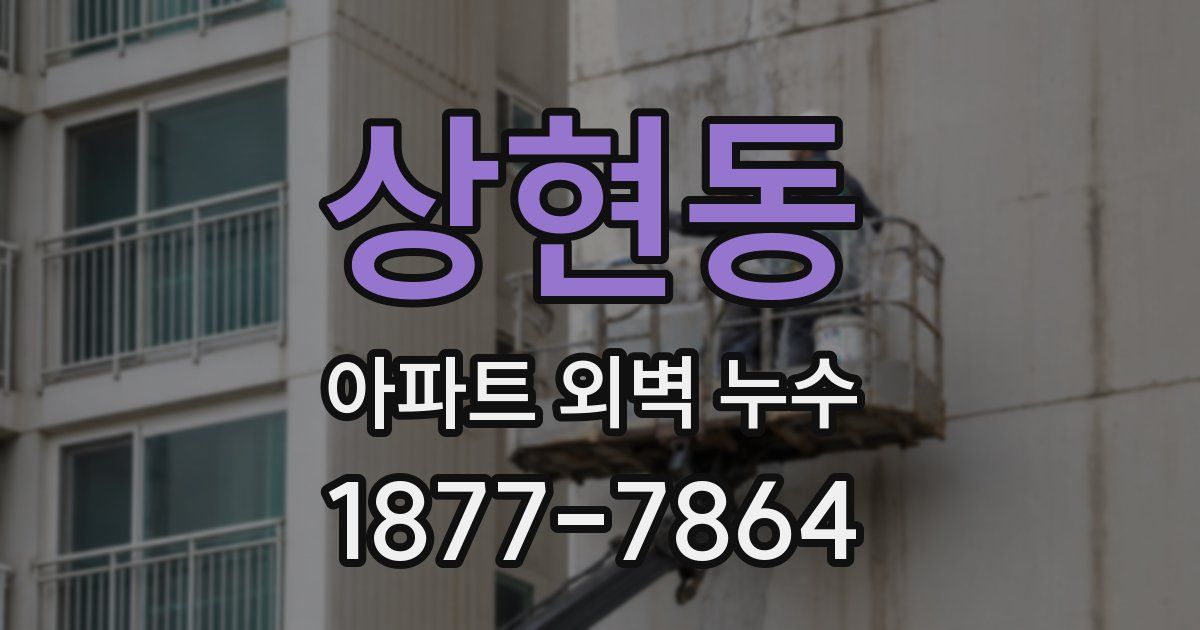 상현동 아파트 외벽 누수