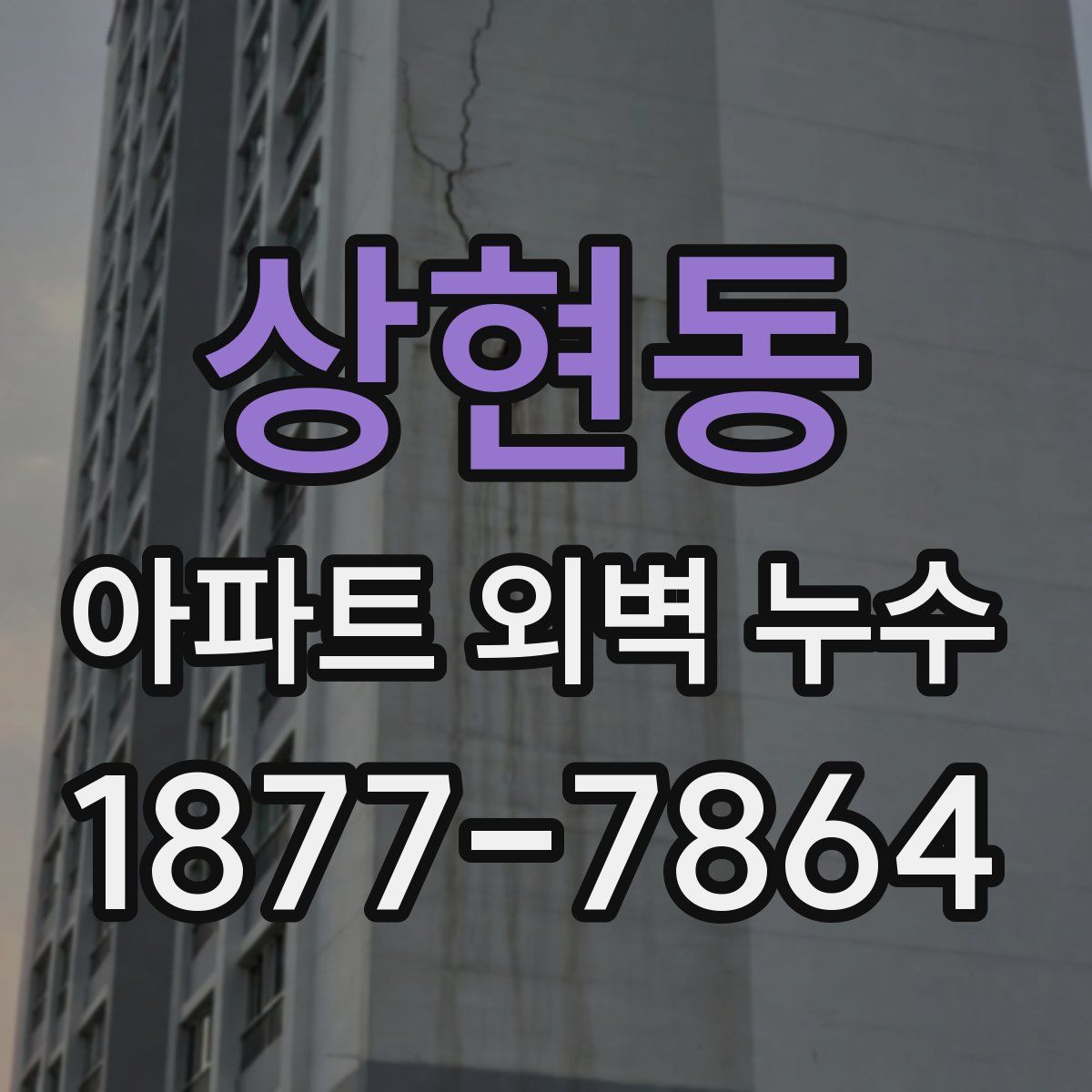 상현동 아파트 외벽 누수