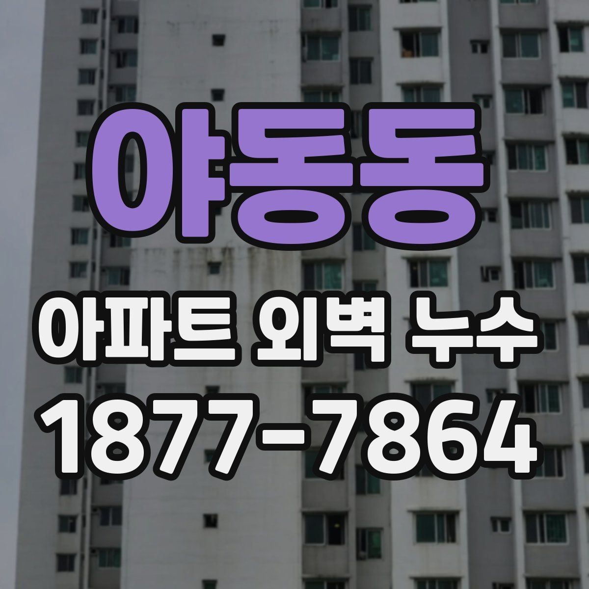 야동동 아파트 외벽 누수 원인에 따른 대응 우선순위