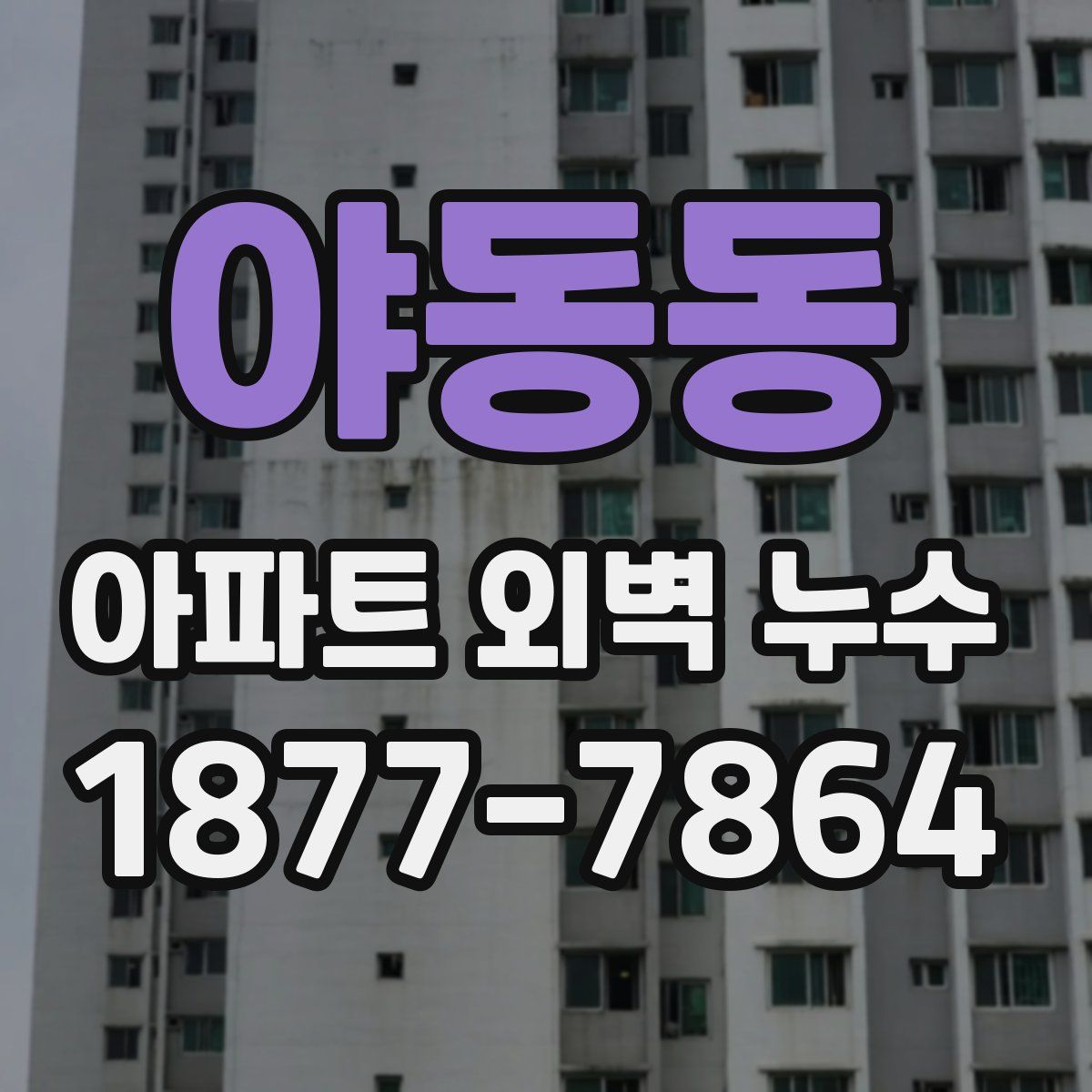 야동동 아파트 외벽 누수