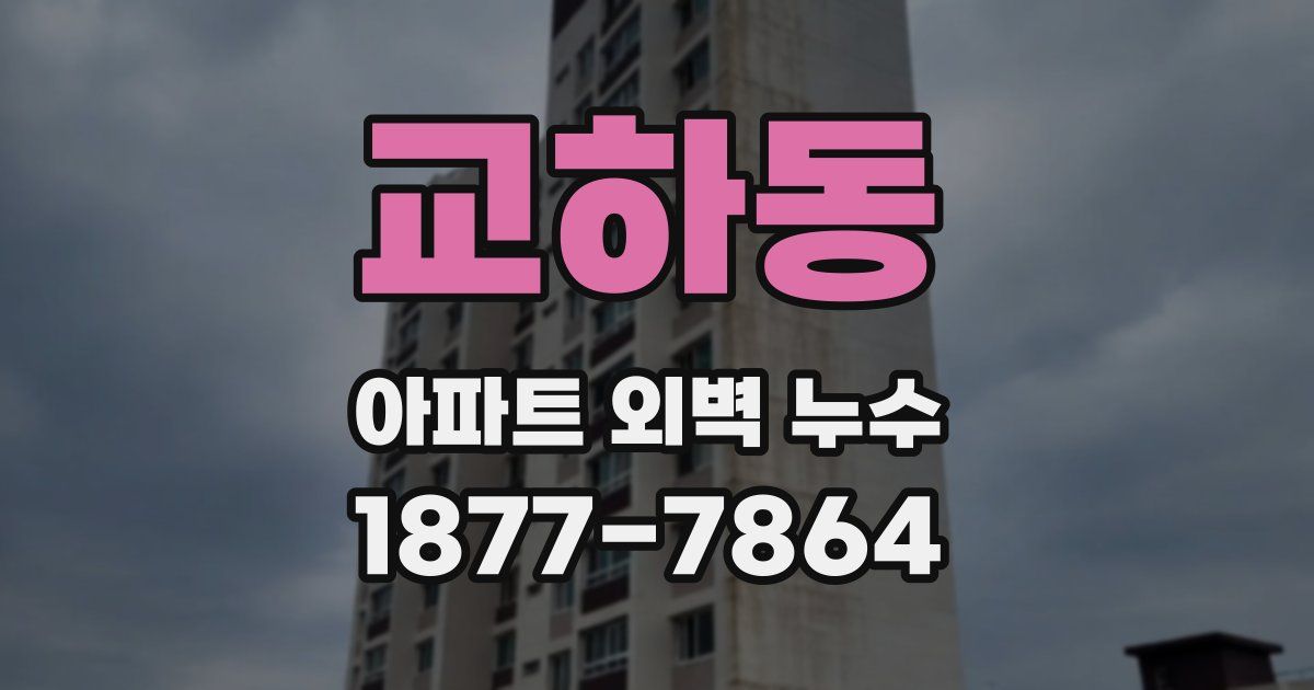 교하동 아파트 외벽 누수