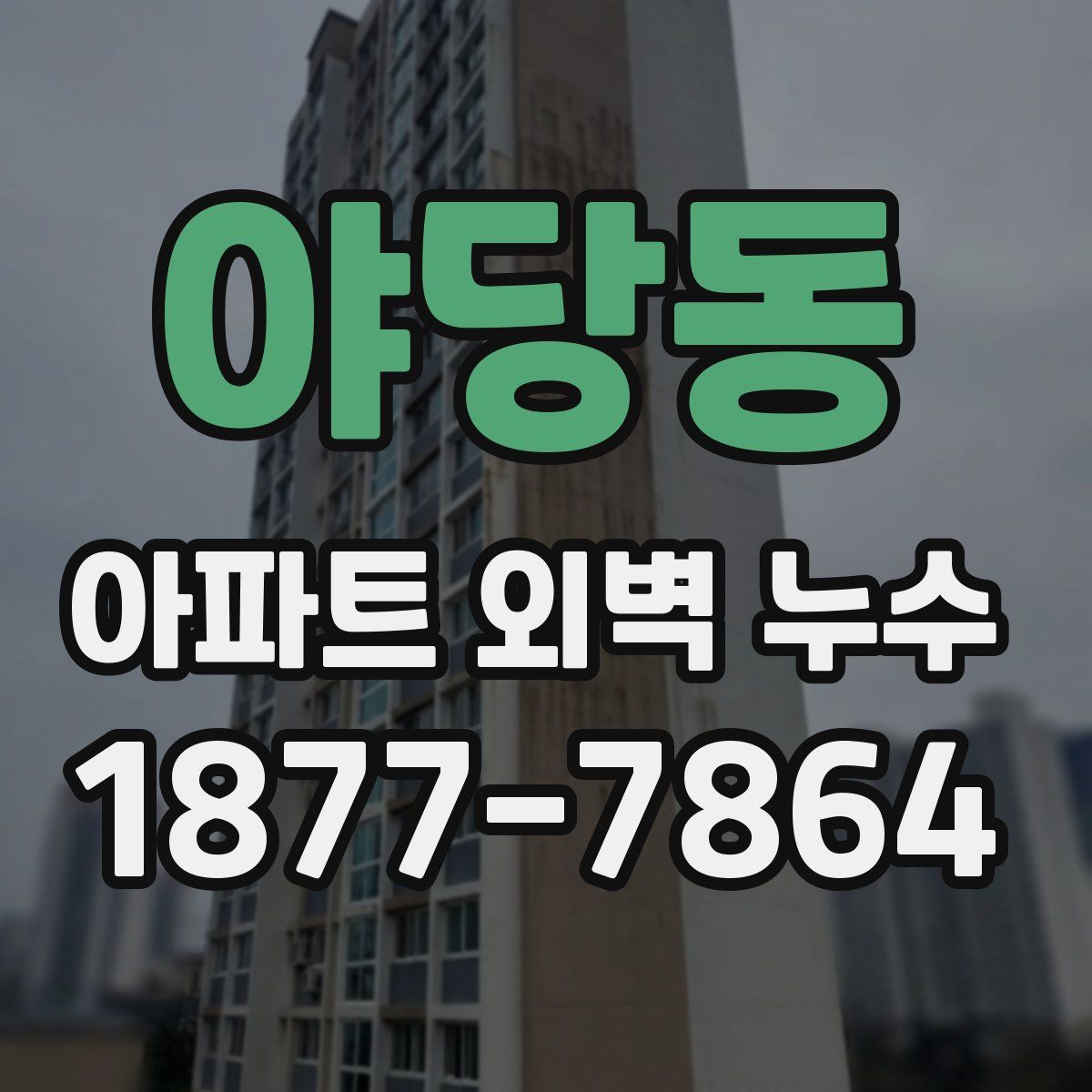 야당동 아파트 외벽 누수