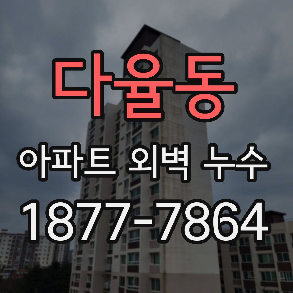 다율동 아파트 외벽 누수