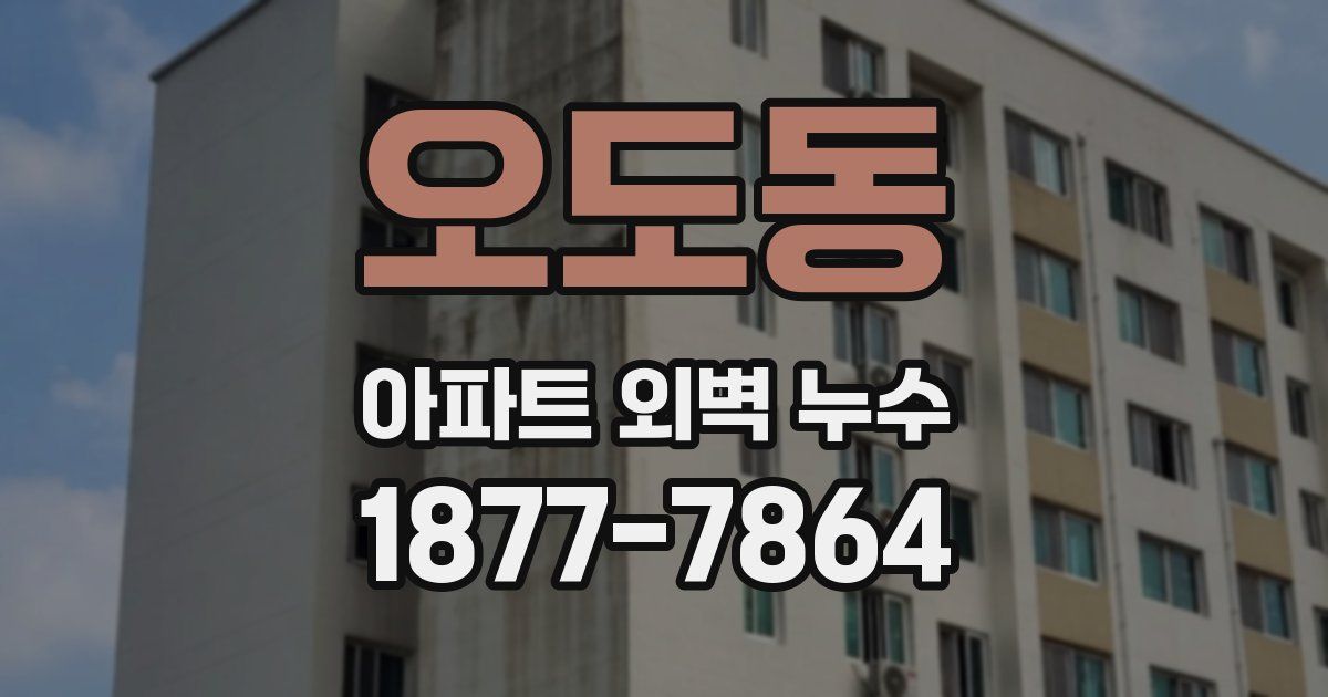 오도동 아파트 외벽 누수